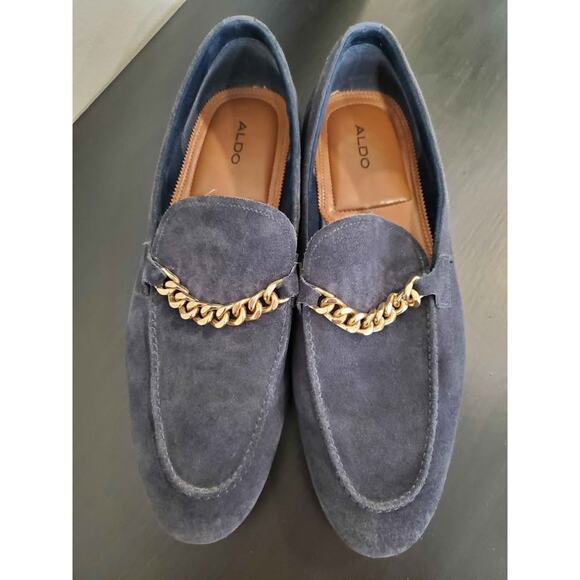 Men\'s Size 12 Aldo Dark Navy Suede Dress Shoes main image 5